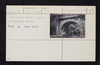 Blantyre, Rotten Calder, Priory Bridge, NS65NE 7, Ordnance Survey index card, page number 2, Verso