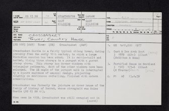 Crossbasket, NS65NE 10, Ordnance Survey index card, page number 1, Recto