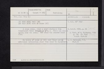 Crossbasket, NS65NE 13, Ordnance Survey index card, page number 1, Recto