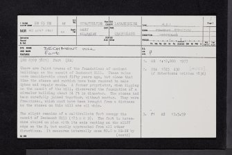 Dechmont Hill, NS65NE 18, Ordnance Survey index card, page number 1, Recto