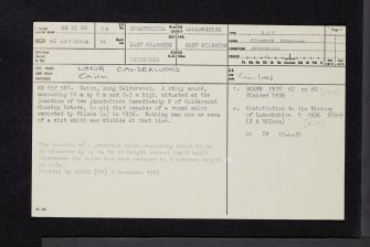 Long Calderwood, NS65NE 28, Ordnance Survey index card, page number 1, Recto