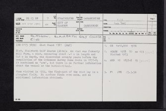 Glasgow, Blairbeth Golf Course, NS65NW 7, Ordnance Survey index card, page number 1, Recto