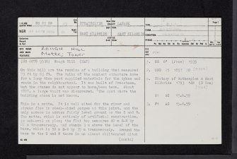 Rough Hill, NS65NW 17, Ordnance Survey index card, page number 1, Recto