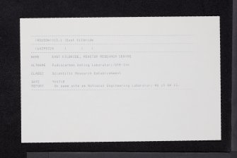 East Kilbride, National Engineering Laboratory, NS65SW 13, Ordnance Survey index card, Recto