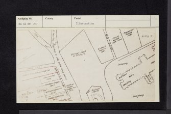 Glasgow, Blacader's Hospital, NS66NW 20, Ordnance Survey index card, Recto