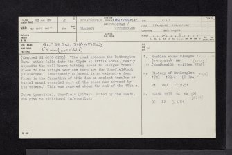 Glasgow, Shawfield, NS66SW 5, Ordnance Survey index card, page number 1, Recto