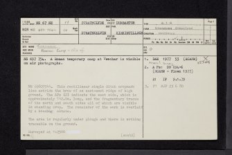 Twechar, NS67NE 11, Ordnance Survey index card, page number 1, Recto
