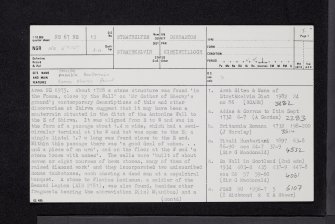 Shirva, NS67NE 13, Ordnance Survey index card, page number 1, Recto