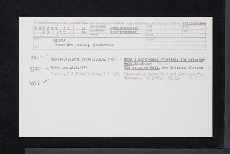 Shirva, NS67NE 13, Ordnance Survey index card, Recto