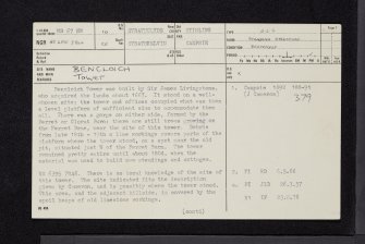 Bencloich, NS67NW 10, Ordnance Survey index card, page number 1, Recto
