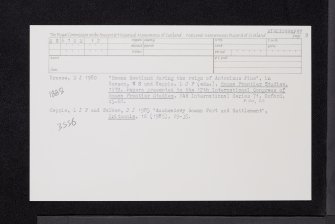 Auchendavy; Antonine Wall, NS67SE 12, Ordnance Survey index card, page number 2, Recto