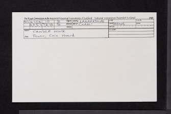 Cawder House, NS67SW 10, Ordnance Survey index card, Recto