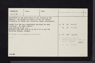 Cadder, NS67SW 16, Ordnance Survey index card, page number 7, Recto