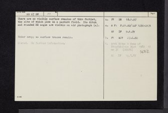 Glasgow Bridge, NS67SW 21, Ordnance Survey index card, page number 2, Verso