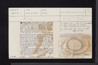Fintry, Motte, NS68NW 6, Ordnance Survey index card, page number 1, Recto