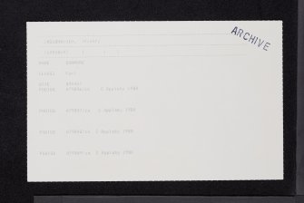 Dunmore, NS68NW 10, Ordnance Survey index card, Recto