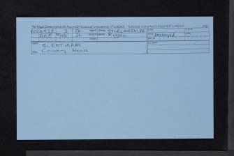 Glentirran, NS69SE 3, Ordnance Survey index card, Recto