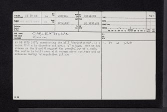 Carleatheran, NS69SE 14, Ordnance Survey index card, page number 1, Recto
