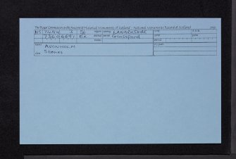 Avonholm, NS74NW 3, Ordnance Survey index card, Recto
