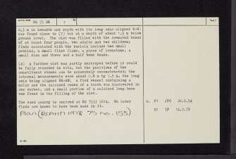 Patrickholm Sand Quarry, NS75SE 7, Ordnance Survey index card, page number 2, Verso