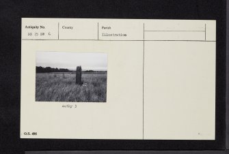'Crooked Stone', Crookedstone, NS75SW 6, Ordnance Survey index card, Recto