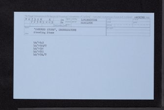 'Crooked Stone', Crookedstone, NS75SW 6, Ordnance Survey index card, Recto
