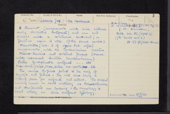 Woodend Loch, NS76NW 3, Ordnance Survey index card, page number 2, Recto