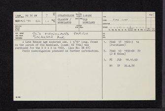 Old Monkland Parish, NS76SW 7, Ordnance Survey index card, page number 1, Recto