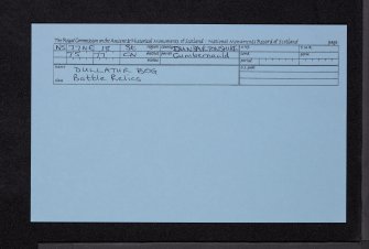 Dullatur Bog, NS77NE 18, Ordnance Survey index card, Recto
