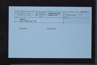 Garnhall, NS77NE 30, Ordnance Survey index card, Recto