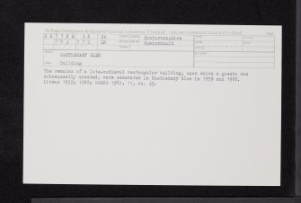 Castlecary Glen, NS77NE 36, Ordnance Survey index card, Recto