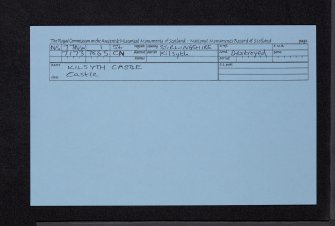 Kilsyth Castle, NS77NW 1, Ordnance Survey index card, Recto