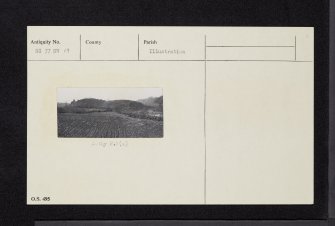 Castle Hill, Colzium, NS77NW 19, Ordnance Survey index card, Recto