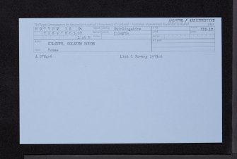 Kilsyth, Colzium House, NS77NW 38, Ordnance Survey index card, Recto