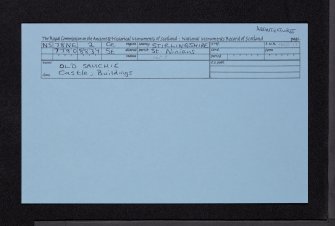 Old Sauchie, NS78NE 2, Ordnance Survey index card, Recto