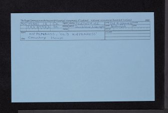 Kippenross, Old Kippenross, NS79NE 18, Ordnance Survey index card, Recto