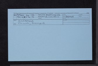 St Lolan's Church And Burial Ground, NS79NW 24, Ordnance Survey index card, Recto