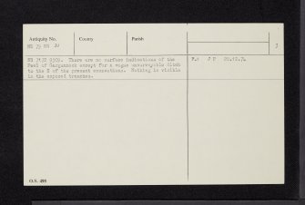 Peel Of Gargunnock, NS79NW 31, Ordnance Survey index card, page number 3, Recto