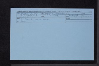 Stirling, Mote Hill, NS79SE 3, Ordnance Survey index card, Recto