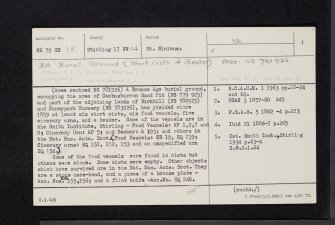 Cambusbarron, NS79SE 18, Ordnance Survey index card, page number 1, Recto