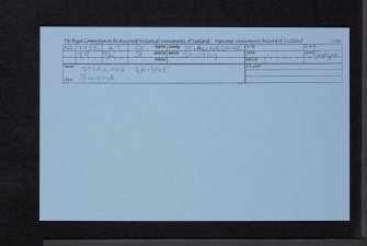 Stirling Bridge, NS79SE 47, Ordnance Survey index card, Recto