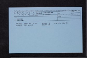 Woodside, NS79SE 54, Ordnance Survey index card, Recto