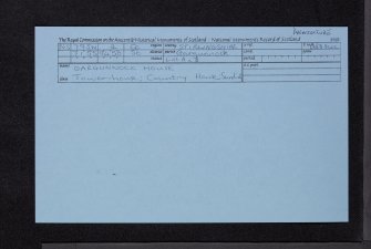 Gargunnock House, NS79SW 2, Ordnance Survey index card, Recto