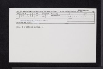 Gargunnock, Broompark, NS79SW 10, Ordnance Survey index card, Recto