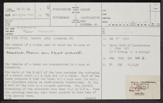 Glendorch, NS81NE 1, Ordnance Survey index card, page number 1, Recto