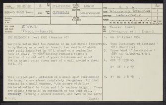 Snar, NS82SE 8, Ordnance Survey index card, page number 1, Recto