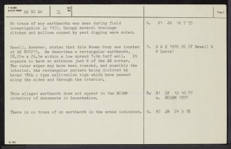 Sheriffcleuch, NS82SW 2, Ordnance Survey index card, page number 2, Verso