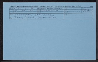 Crookboat, Carmichael, NS83NE 4, Ordnance Survey index card, Recto