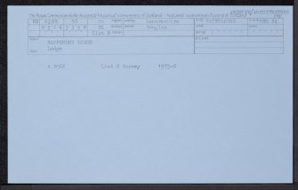 Happendon Lodge, NS83SE 10, Ordnance Survey index card, Recto