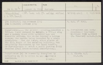 Waygateshaw, NS84NW 6, Ordnance Survey index card, page number 1, Recto